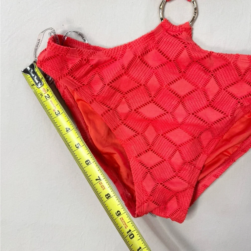 Vince Camuto One Piece Swimsuit Womens Size 6 Red Orange One-Shoulder Cutout - Picture 12 of 14